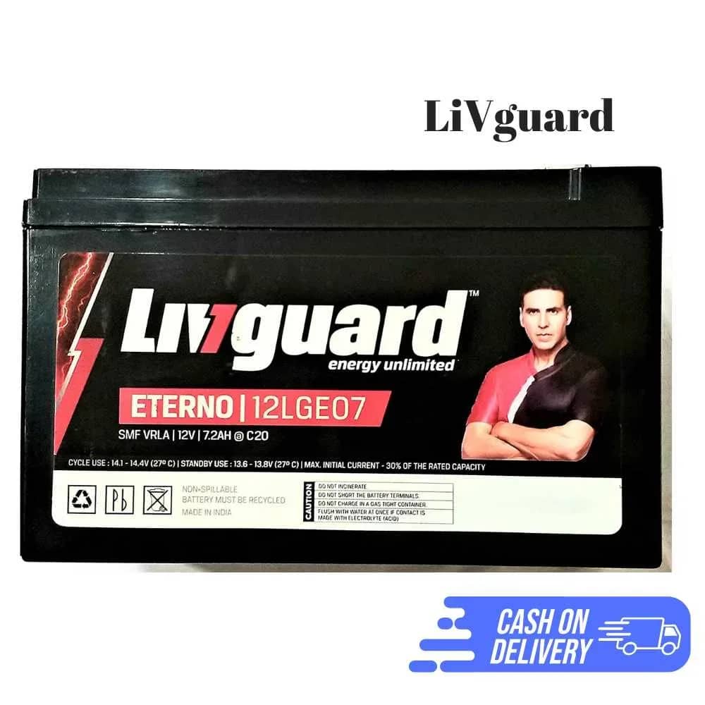 Livguard 7.2AH SMF VRLA 12v Battery for ups – image 1