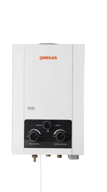 OMEGA’S Gas Geyser Water Heater Geyser 6-L 5 Star Rated Glass Lined Storage Water Geyser (White and Black) – image 1