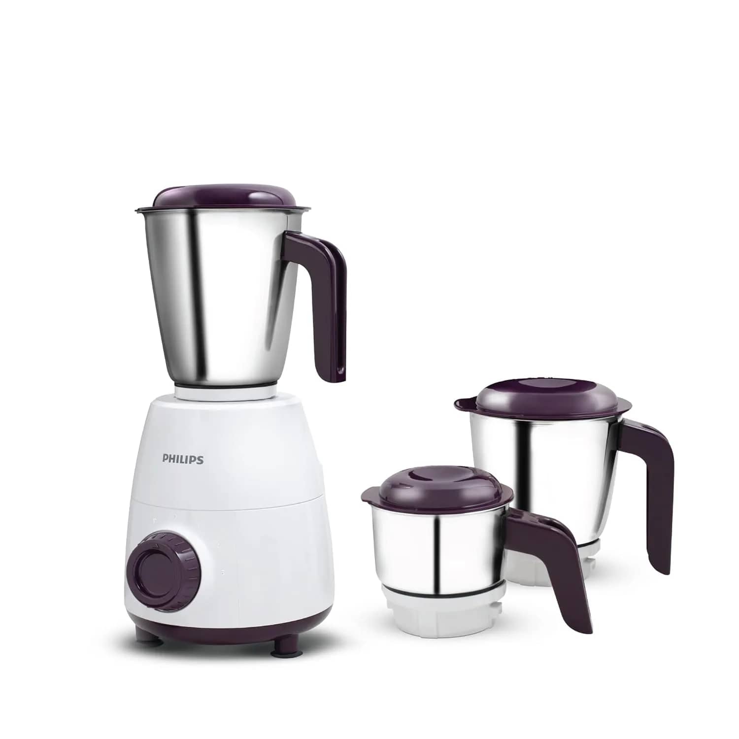 PHILIPS HL7505 500W Mixer Grinder (White and Purple) – image 1