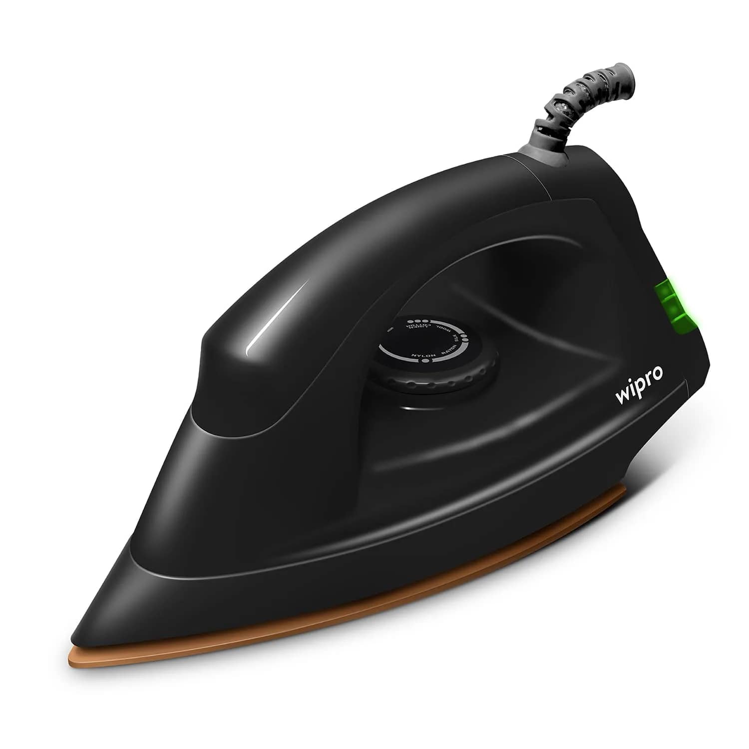 Wipro GD208 Automatic Electric Dry Iron 1200 Watt With Large LED Indicator | Large Soleplate|Anti Bacterial German Weilburger Double Coated Soleplate | Quick Heat Up – 1200 Watts, Black – image 1