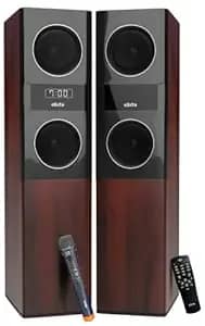 Elista ELS TT-14000 AUFB 140 W Bluetooth Twin Tower Speaker with USB/FM/AUX | Fully Functional Remote |with Wireless MIC | Black | – image 1