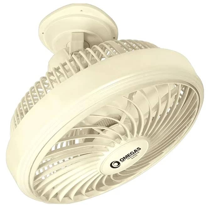 Omega’s Cabin Fan 12 inch | Rotating Front Grill | High Speed | for Small Cabin | Offices | Kitchen | 300 mm, (White) – image 1