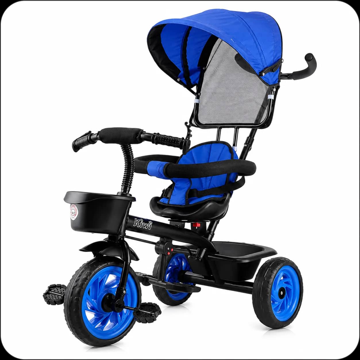 Baby Tricycle Kiwi with Canopy, Parent Handle & Safety Guard for Babies and Toddlers – image 1