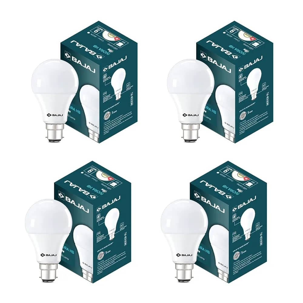Bajaj Ivora Hb Led Lamp 9W Cdl Cool Daylight B22D|Energy Efficient|Environment Friendly|Ir,Uv Free|3.5 Kv Surge Protection|Led Bulb For Home|(Pack Of 4)|1 Yr Warranty – image 1