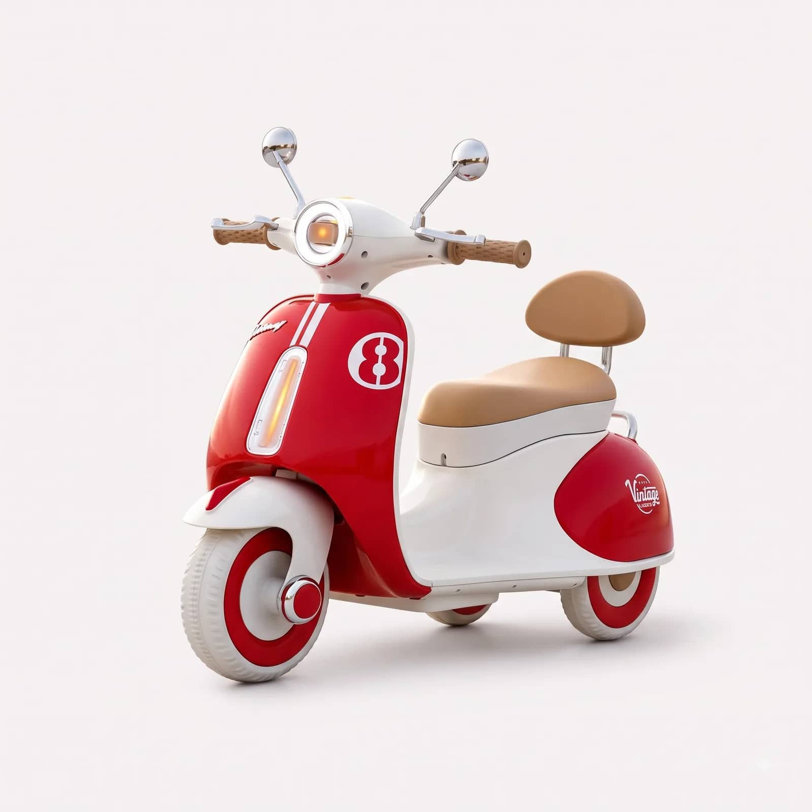 Kids Electric Scooter vintage red battery operated ride-on scooter for kids