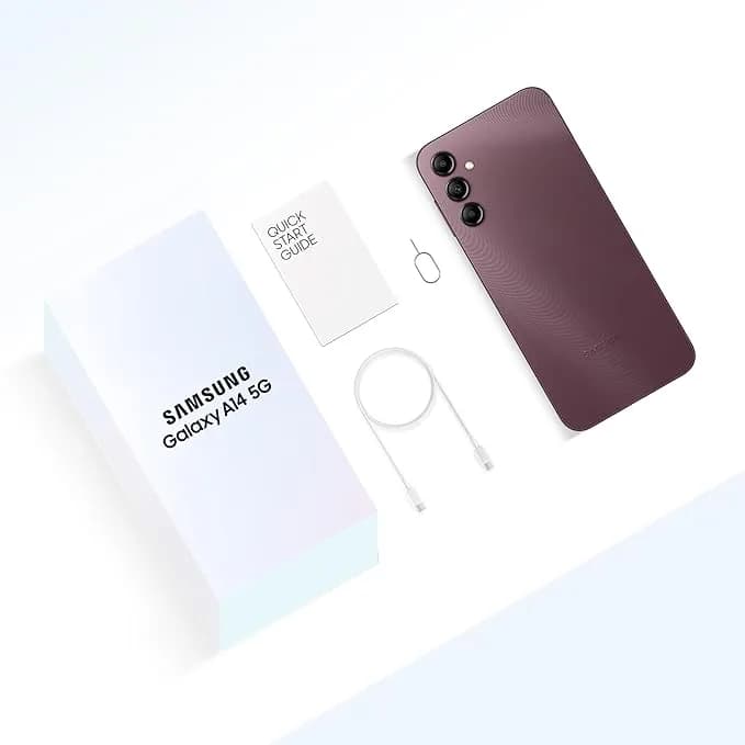 Samsung Galaxy A14 5G (Dark Red, 4GB, 128GB Storage) | Triple Rear Camera (50 MP Main) | Upto 8 GB RAM with RAM Plus | Without Charger – image 4