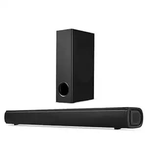 TCL S332W 2.1 CH 200W Soundbar with Wired Subwoofer, Supporting Bluetooth, HDMI(ARC), Coaxial Input, AUX, USB & Remote Control (Black) – image 1