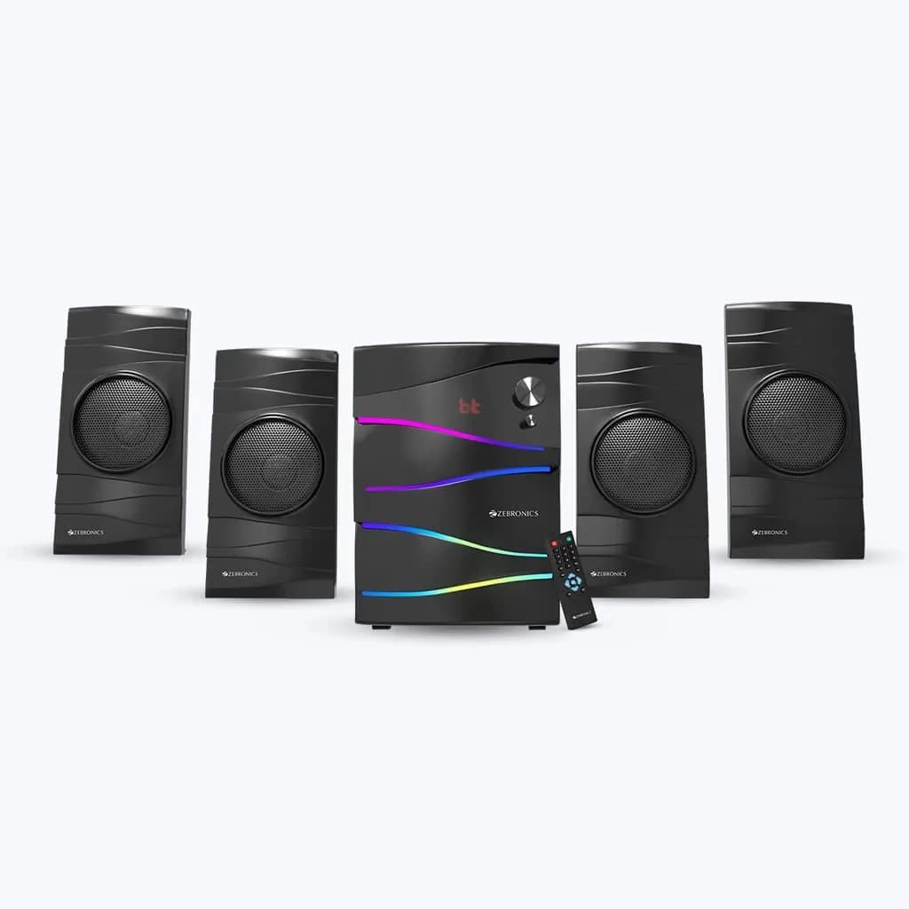 ZEBRONICS ZEB-RAINBOW 105 W Bluetooth Home Audio Speaker (Black, 4.1 Channel) – image 1