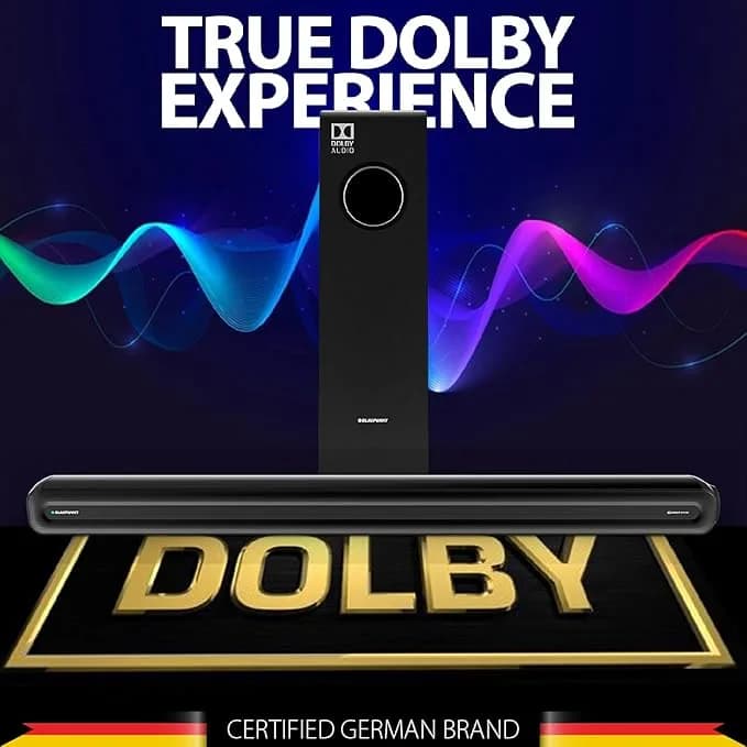 Blaupunkt Germany’s SBW08 220W Dolby Soundbar with 8 Inch(20cm) Subwoofer, 2.1 Channel Surround Sound System with HDMI-ARC, Optical, AUX, Bluetooth and Remote Control, Black – image 4