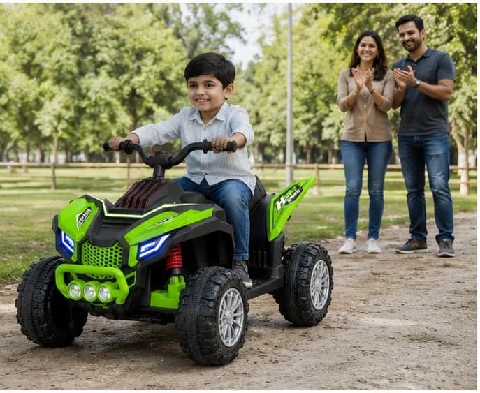 ATV 909 Kids Electric Car | 12V Battery Operated Ride-On Quad Bike with Parent Remote Control (Green) – image 6