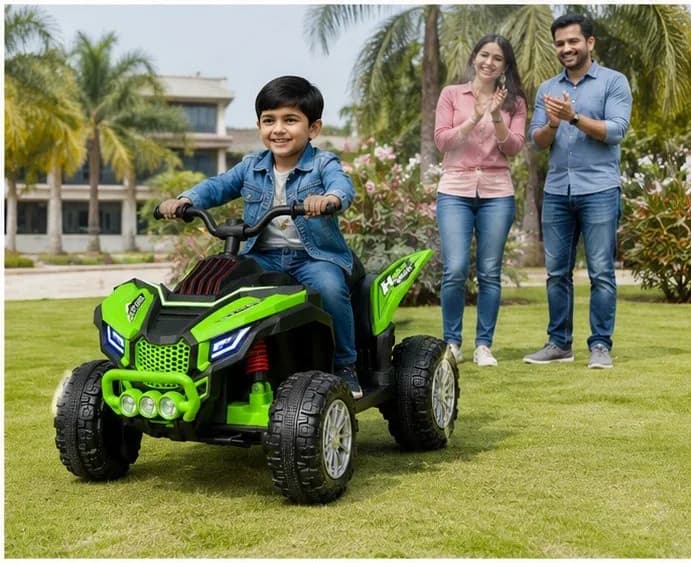 ATV 909 Kids Electric Car | 12V Battery Operated Ride-On Quad Bike with Parent Remote Control (Green) – image 5
