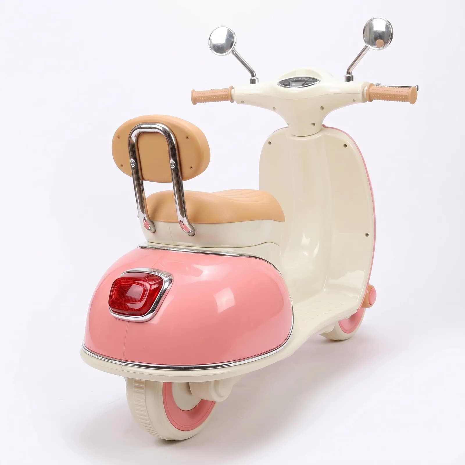 Kids Premium Electric Vespa Scooter with Parent Handle | 12V Battery Ride-On Scooter for Kids (Pink) – image 4