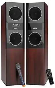 Elista ELS TT-14000 AUFB 140 W Bluetooth Twin Tower Speaker with USB/FM/AUX | Fully Functional Remote |with Wireless MIC | Black | – image 1
