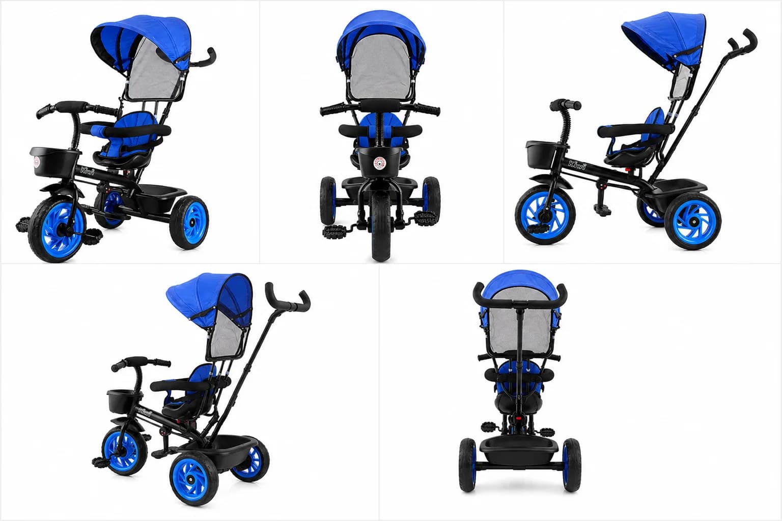 Baby Tricycle Kiwi with Canopy, Parent Handle & Safety Guard for Babies and Toddlers – image 3