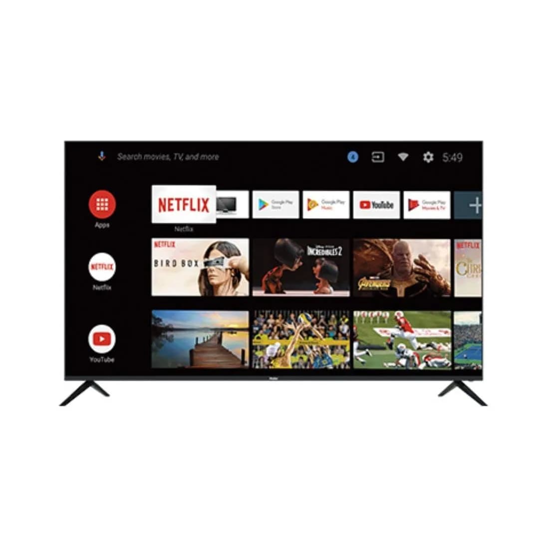 Haier 109 cm (43 inches) UHD -Smart Google TV with Hands Free Voice Control 43P7GT (Grey) – image 2