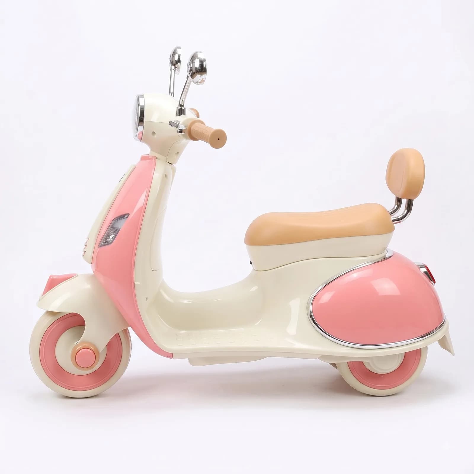 Kids Premium Electric Vespa Scooter with Parent Handle | 12V Battery Ride-On Scooter for Kids (Pink) – image 3