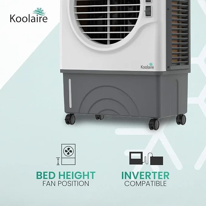 Havells Koolaire-W 51L 2 Knobs Desert Air Cooler for home | Powerful Air Delivery | Everlast Pump | 3 Side High Density Woodwool Comb | Heavy Duty (White/Grey) – image 4